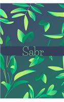 Sabr: Arabic Journal Wide Ruled, Blank Lines, +100 pages, EID gift & Islamic Gifts for Women & Girls, Peaceful Floral