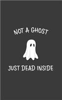 Not A Ghost Just Dead Inside: Not A Ghost Just Dead Inside Notebook - Funny And Cool Doodle Diary Book Gift Idea For Cute Depressed Emo Goth Who Loves Grunge And Heavy Metal Musi