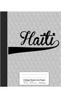 College Ruled Line Paper: HAITI Notebook(2974 Weezag College Ruled Line Paper Notebook)