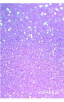 Notebook: Purple & Deep Blue Glitter Inspired