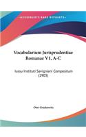 Vocabularium Jurisprudentiae Romanae V1, A-C: Iussu Instituti Savigniani Compositum (1903)