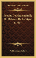 Poesies De Mademoiselle De Malcrais De La Vigne (1735)