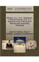 Nabisco, Inc., et al., Appellants, V. Bernard Korzen et al. U.S. Supreme Court Transcript of Record with Supporting Pleadings