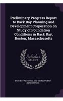 Preliminary Progress Report to Back Bay Planning and Development Corporation on Study of Foundation Conditions in Back Bay, Boston, Massachusetts