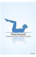 Food Journal: Complete Diet, Health, and Weight Loss Tracker - Blue Mirror