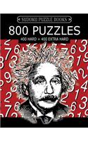 Sudoku Puzzle Book, 800 Puzzles, 400 HARD and 400 EXTRA HARD