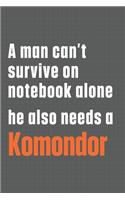 A man can't survive on notebook alone he also needs a Komondor: For Komondor Dog Fans