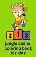 Jungle Animal Coloring Book For Kids: Christmas Book Coloring Pages with Funny, Easy, and Relax