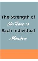 The Strength of the Team is each Individual Member.