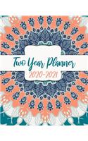 2020-2021 Two Year Planner: Girly Mandala, 24 Months Planner Calendar January 2020 to December 2021 Track And To Do List Schedule Agenda Organizer With Holidays and inspiration