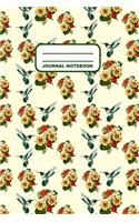 Journal Notebook: Notebook, Journal, Or Diary - Hummingbird Flower Pattern Cover Design - 110 Blank Lined Pages - 6" X 9" - Matte Finished Soft Cover