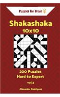 Puzzles for Brain Shakashaka - 200 Hard to Expert 10x10 vol. 4