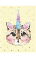 Caticorn Notebook - College Ruled