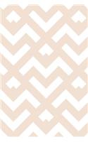 Abstract Geometric Notebook 6 x 9: Almond: 250 Blank Pages Notebook: Notebook for Women