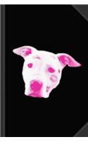 Pink Pitbull Head Journal Notebook