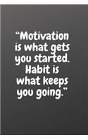 Motivation Is What Gets You Started. Habit Is What Keeps You Going.: Motivational Notebook