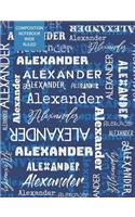 Alexander Composition Notebook Wide Ruled