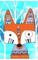 Journal Notebook Tribal Fox In Forest: Blank Journal To Write In, Unlined For Journaling, Writing, Planning and Doodling, For Women, Men, Kids, 160 Pages, Easy To Carry Size(49 Blank Journal Notebook)