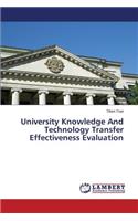 University Knowledge And Technology Transfer Effectiveness Evaluation