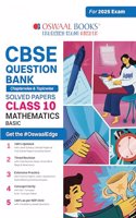 Oswaal CBSE Question Bank Class 10 Mathematics Basic Hardcover Book, Chapterwise and Topicwise Solved Papers For Board Exams 2025