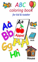 ABC coloring book for kid and toddler