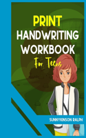 Print Handwriting Workbook for Teens