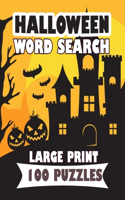 Halloween Word Search Large Print 100 Puzzle