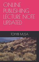 Online Publishing Lecture Note Updated