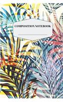 Tropical Palm Leaf Composition Notebook