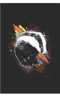 Badger with Color Splash: Badger Notebook, Dotted Bullet (6 X 9 - 120 Pages) Animal Themed Notebook for Daily Journal, Diary, and Gift