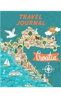 Travel Journal: Kid's Travel Journal. Map Of Croatia. Simple, Fun Holiday Activity Diary And Scrapbook To Write, Draw And Stick-In. (Croatia Map, Vacation Notebook,