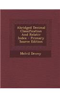 Abridged Decimal Classification and Relativ Index