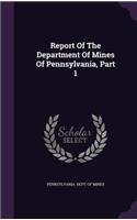 Report Of The Department Of Mines Of Pennsylvania, Part 1
