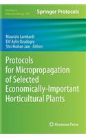 Protocols for Micropropagation of Selected Economically-Important Horticultural Plants
