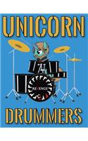 Unicorn Drummers: Journal and Notebook for all ages - Composition Size (8.5"x11") With Lined Pages, Perfect for Journal and taking Notes