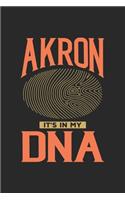 Akron Its in my DNA: 6x9 -notebook - dot grid - city of birth - Denmark