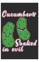 Cucumbers Soaked In Evil: Cute Music Sheet, Awesome Cucumbers Funny Design Cute Kawaii Food / Journal Gift (6 X 9 - 120 Music Sheet Pages)