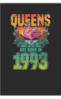 Queens Are Born In 1993: Graph Ruled Notebook / Journal (6" X 9" - 5 X 5 Graph Ruled) - Birthday Gift and Anniversary Gift for Women