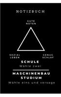 Notizbuch Gute Noten Sozial Leben Genug Schlaf Schule Wähle Zwei