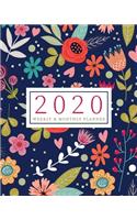 2020 Planner Weekly & Monthly Planner: Navy Floral Cover Jan 1, 2020 - Dec 31, 2020 Agenda - Large Writing Calendar - A Year at A Glance - Inspirational Quotes - Daily To Do's - Weekly Vi