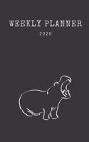 Weekly Planner 2020: Hippo Planner - Organizer 2020 - Monthly - Daily - Views - To-Do - Wildlife Animal