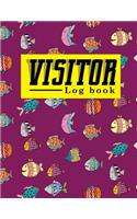 Visitor Log Book: Visitor Entry Register Format, Visitor Sign In System, Visitor Register Format, Visitors Register Book, For Signing In and Out, 8.5 x 22, Cute Funky(18 Visitor Log Books)