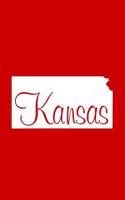 Kansas - Red Lined Notebook with Margins: 101 Pages, Medium Ruled, 6 x 9 Journal, Soft Cover