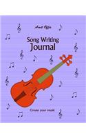 Song Writing Journal: Blank Musician's and Songwriter's Journal: Music Manuscript Paper for Musicians, Students and Kids 8x10 Inches,170 Pages