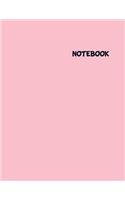 Notebook: Unlined Notebook - Large (8.5 X 11 Inches) - Blank Notebook - Sketch Book - 100 Pages - Pink Glossy Cover