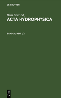 ACTA Hydrophysica. Band 28, Heft 1/2