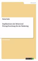 Implikationen der Behavioral Pricing-Forschung für das Marketing