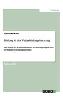 Bildung in der Weiterbildungsberatung