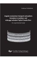 Angular momentum transport and pattern formation in medium- and wide-gap turbulent Taylor-Couette flow
