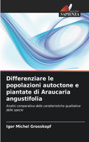 Differenziare le popolazioni autoctone e piantate di Araucaria angustifolia